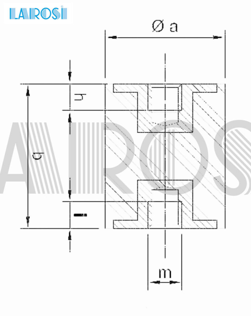 Cylindrical antivibration mount type C (F-F)