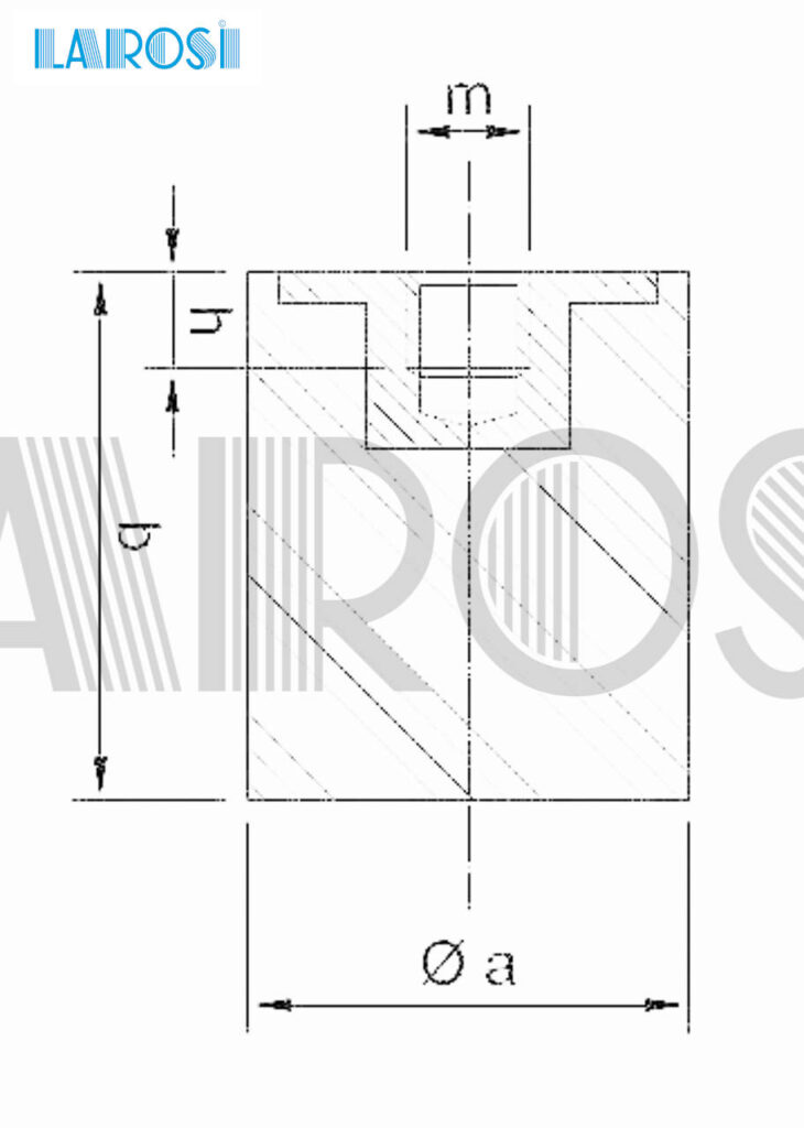 Cylindrical antivibration foot mount type E (F)